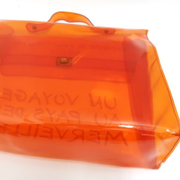 HERMES ビニールケリー オレンジ 不思議の国、ｴﾙﾒｽへの旅 記念品