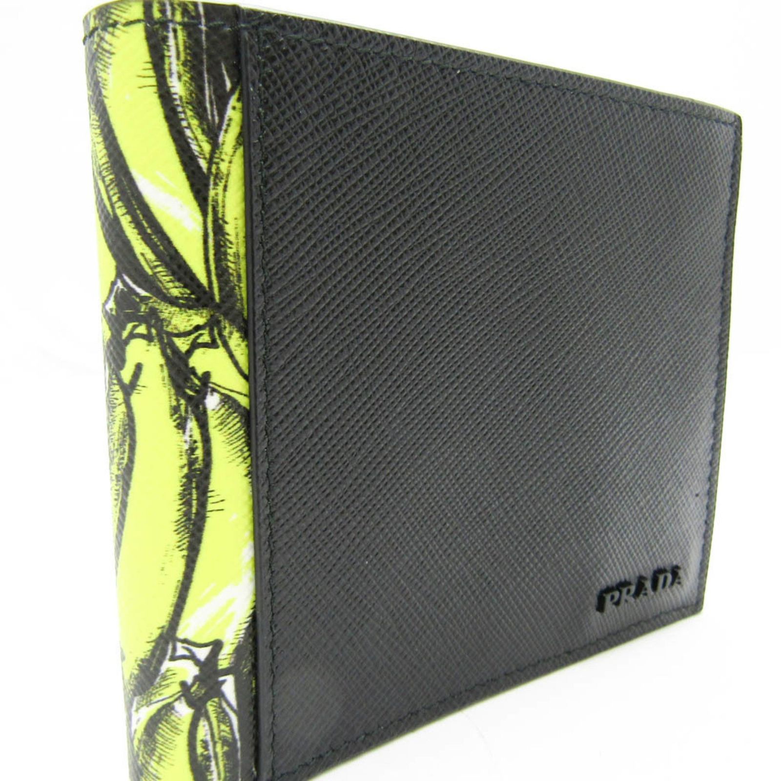 美品　希少　PRADA ブラック レザー 長財布 バナナ柄 楽天市場】新品未使用展示品 PRADA プラダ 二つ折り財布 1MV204