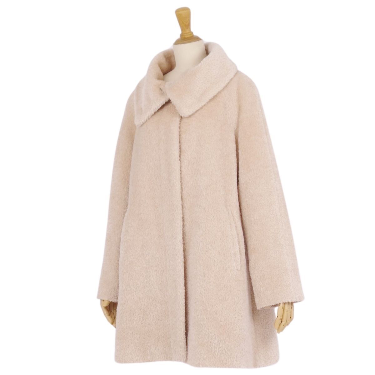 美品 マックスマーラ Max Mara STUDIO コート シャギー アルパカ