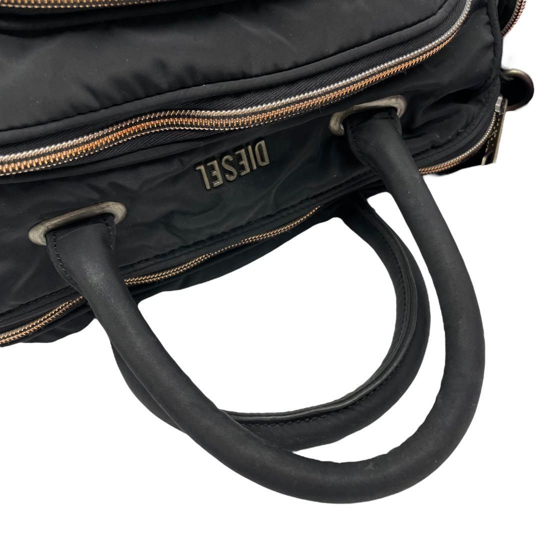 DIESEL ディーゼル ハンドバッグ ナイロン 黒 ブラック【中古】ミニ