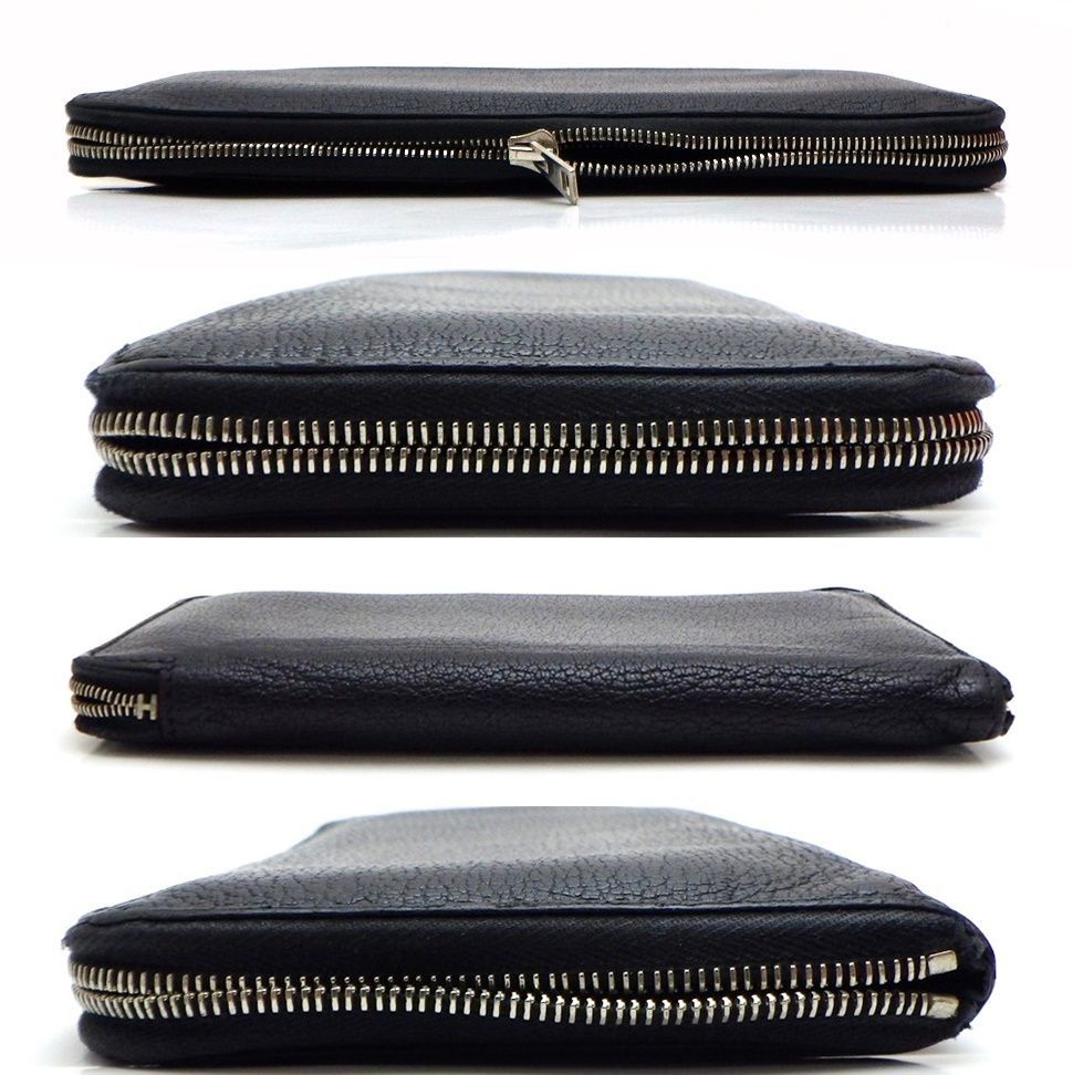 【極美品】エルメス アザップロング クラシック シェーブル ジッピーウォレット 極美品】エルメス アザップロング クラシック シェーブル ジッピー