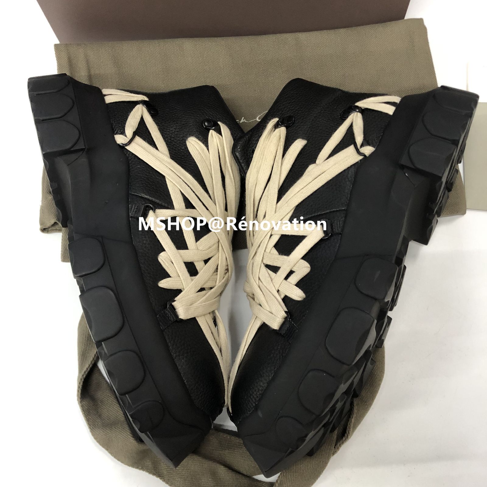 Rick Owens Black Tecuatl Tractor High-top Lace-up Sneakers Rick Owens Black Tecuatl Tractor High-top Lace-up Sneakers
