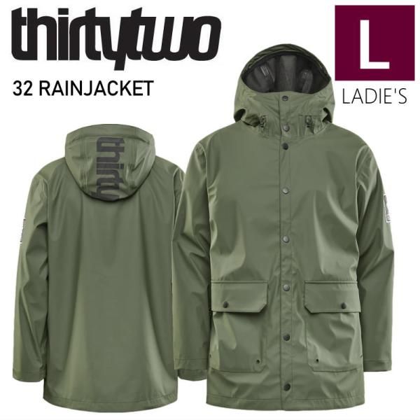 24-25 THIRTYTWO 32 RAIN JKT FORREST Lサイズ レディース スノーボード レインウェア ジャケット JACKET 型落ち 日本 ◎