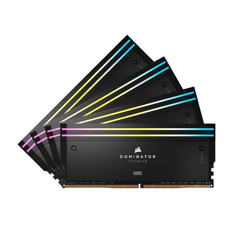 CORSAIR DDR5-6000MHz デスクトップPC用メモリ DOMINATOR TITANIUM DDR5シリーズ (PC5-48000) Intel XMPメモリキット 96GB ブラック [24GB×4枚] CL30 CMP96GX5M4B60 1