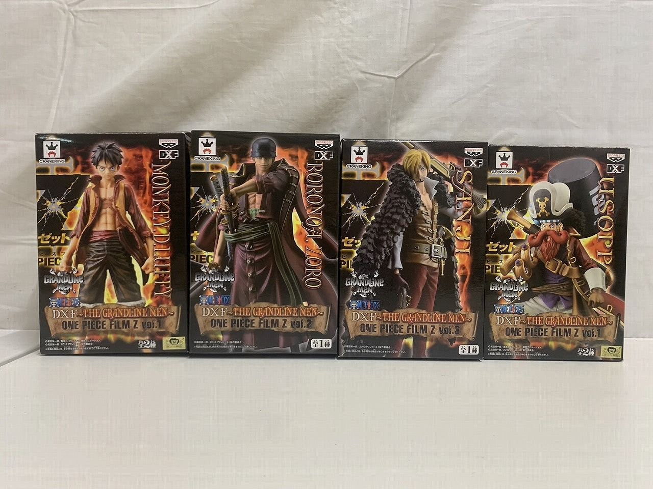 ONEPIECE フィギュア サンジ ゾロ ルフィー ウソップ 4体セット ◇ONEPIECE ワンピース Z ゼット (ルフィー・ウソップ・サンジ