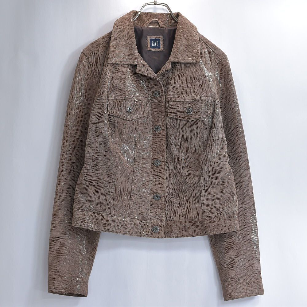 00s GAP ギャップ レザー トラッカージャケット 本革 オールド