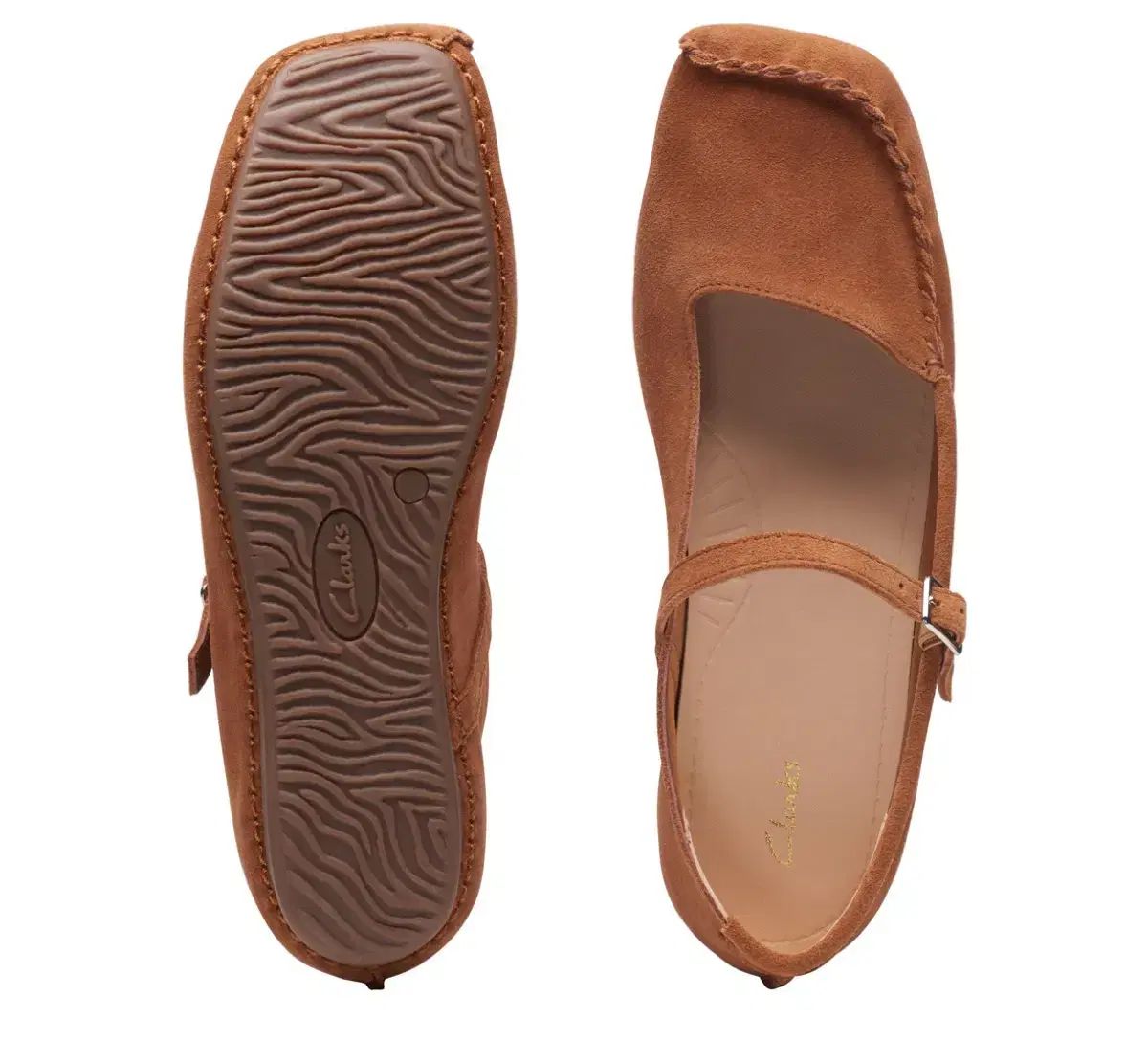 Clarks freckle seoul DARK TAN SUEDE UK3.5 230 MARY JANE
