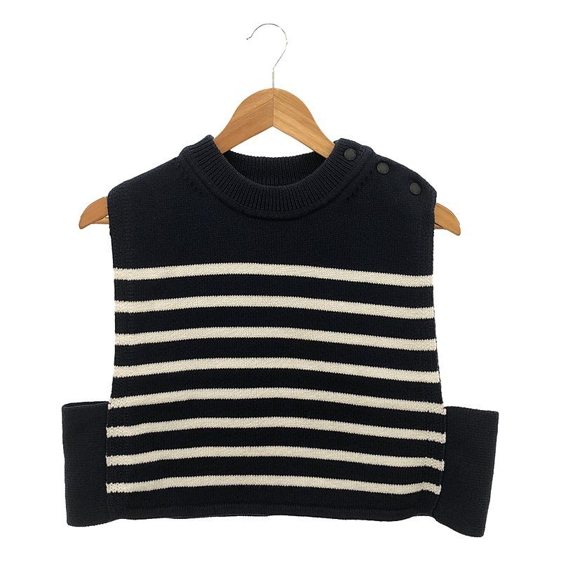 HYKE / ハイク | STRIPED SWEATER CROPPED TOP ニットベスト