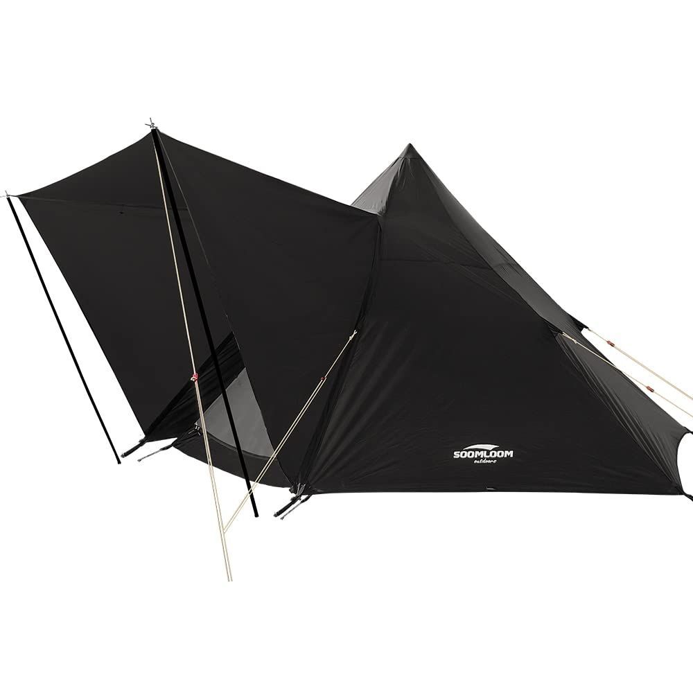 Soomloom 5~6人用テント Pristine M ワンポール インナー付き365x315x200|335x290x200 日除け 快適さ 防風|防雨|UVカット|通気 家庭|カップルキャンプ|アウトドア