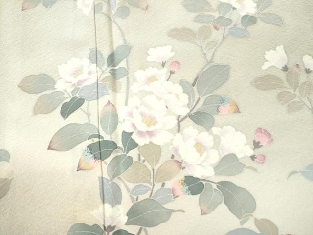 平和屋着物●訪問着　友禅　作家物　枝花文　暈し染め　正絹　逸品　CAAU1617yc 平和屋着物○訪問着 友禅 作家物 枝花文 暈し染め 正絹 逸品