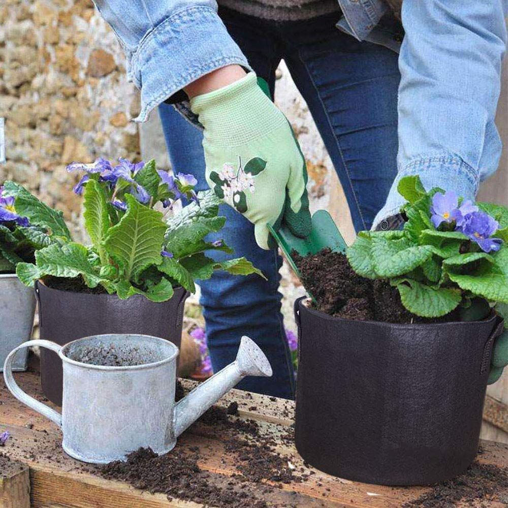 【在庫処分】(20ガロン 5セット 発育促進 野菜栽培 植物育成 園芸 高40cm×直径50cm) ガーデン 1-20ガロン 植え袋 フェルト プランター FLYZY不織布ポット