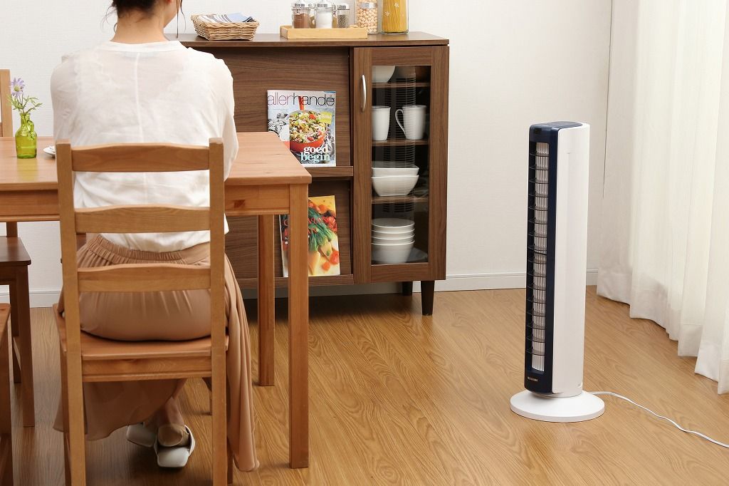 アイリスオーヤマ 扇風機 タワーファン スリム ネイビー TWF-C82T-A IRIS OHYAMA