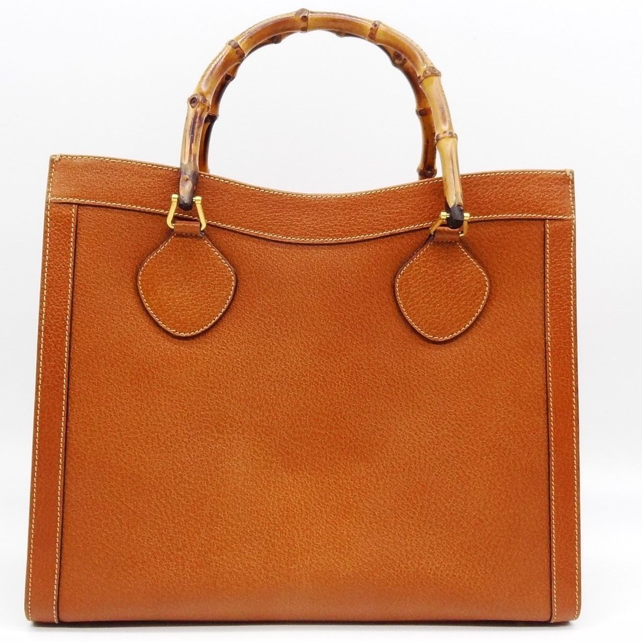 美品】 GUCCI グッチ バンブー ハンドバッグ トートバッグ レザー 革 