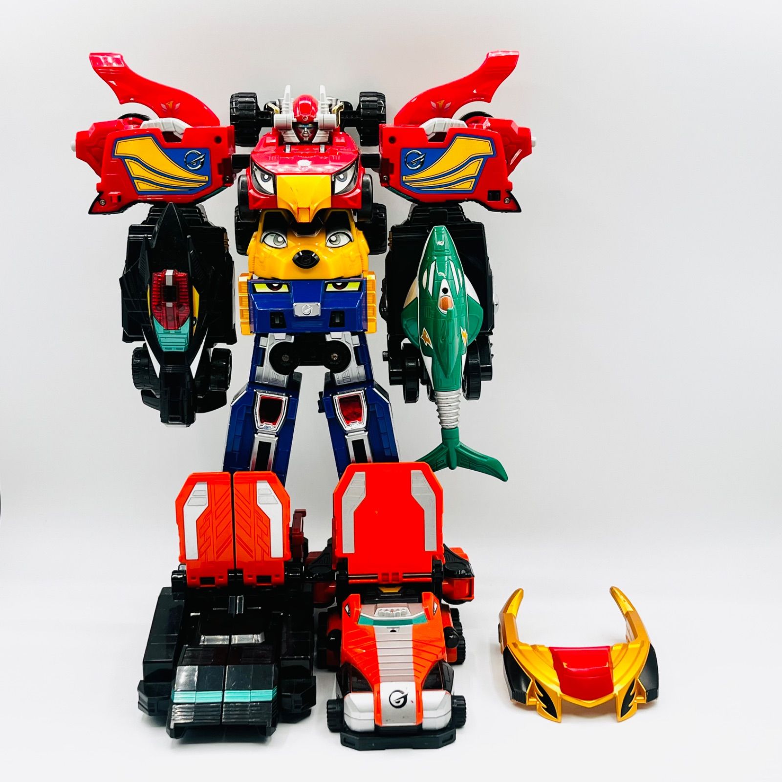 エンジントリプター尾翼付き DXエンジンオーG6 エンジンオー ガンバルオー 炎神スピードル 炎神バスオン 炎神ベアールV エンジンバルカ エンジンパード エンジンキャリゲーター 現状品