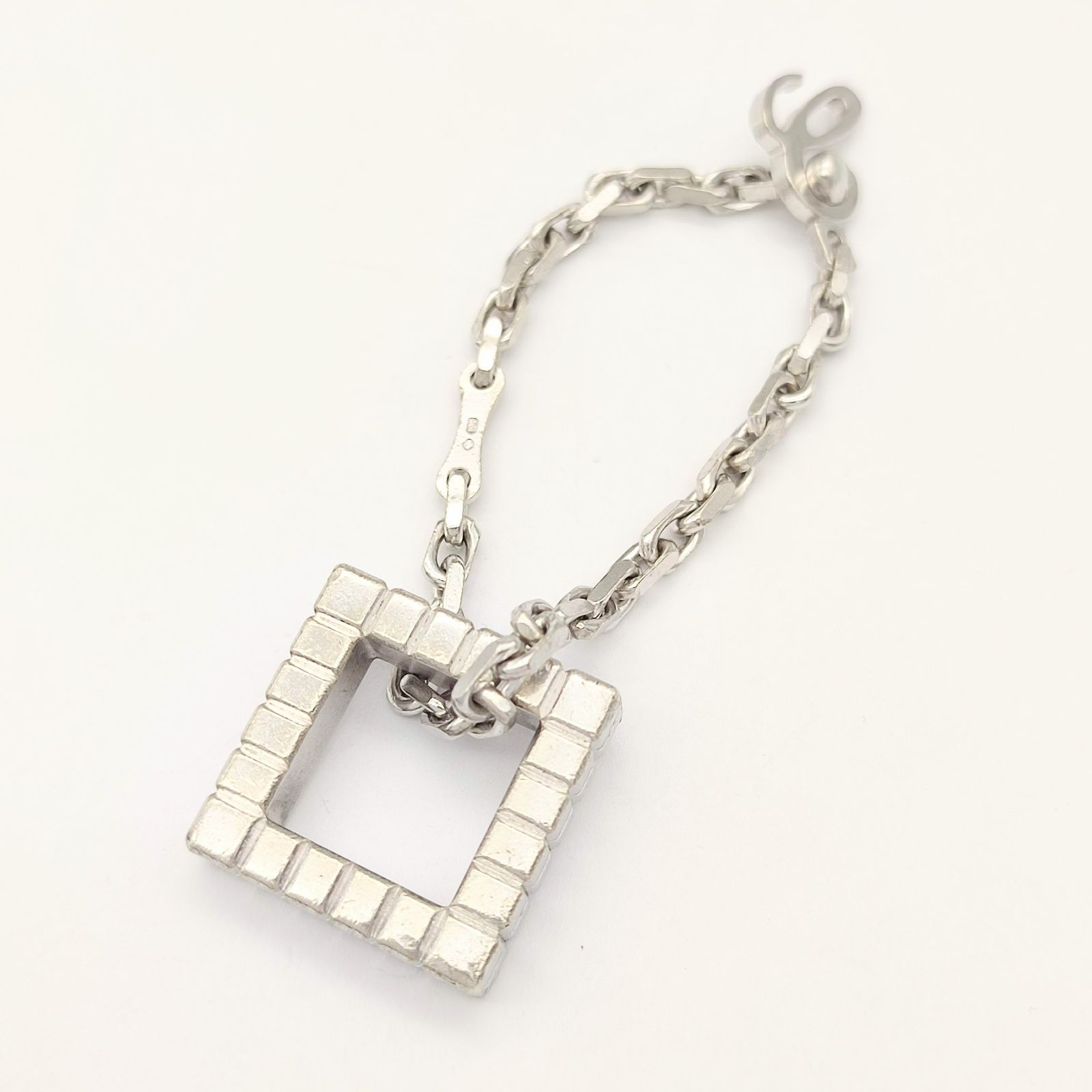 【美品】Chopard チャーム キーホルダートップのみ 925 スクエア 美品】Chopard ショパール スクエアチャームネックレス