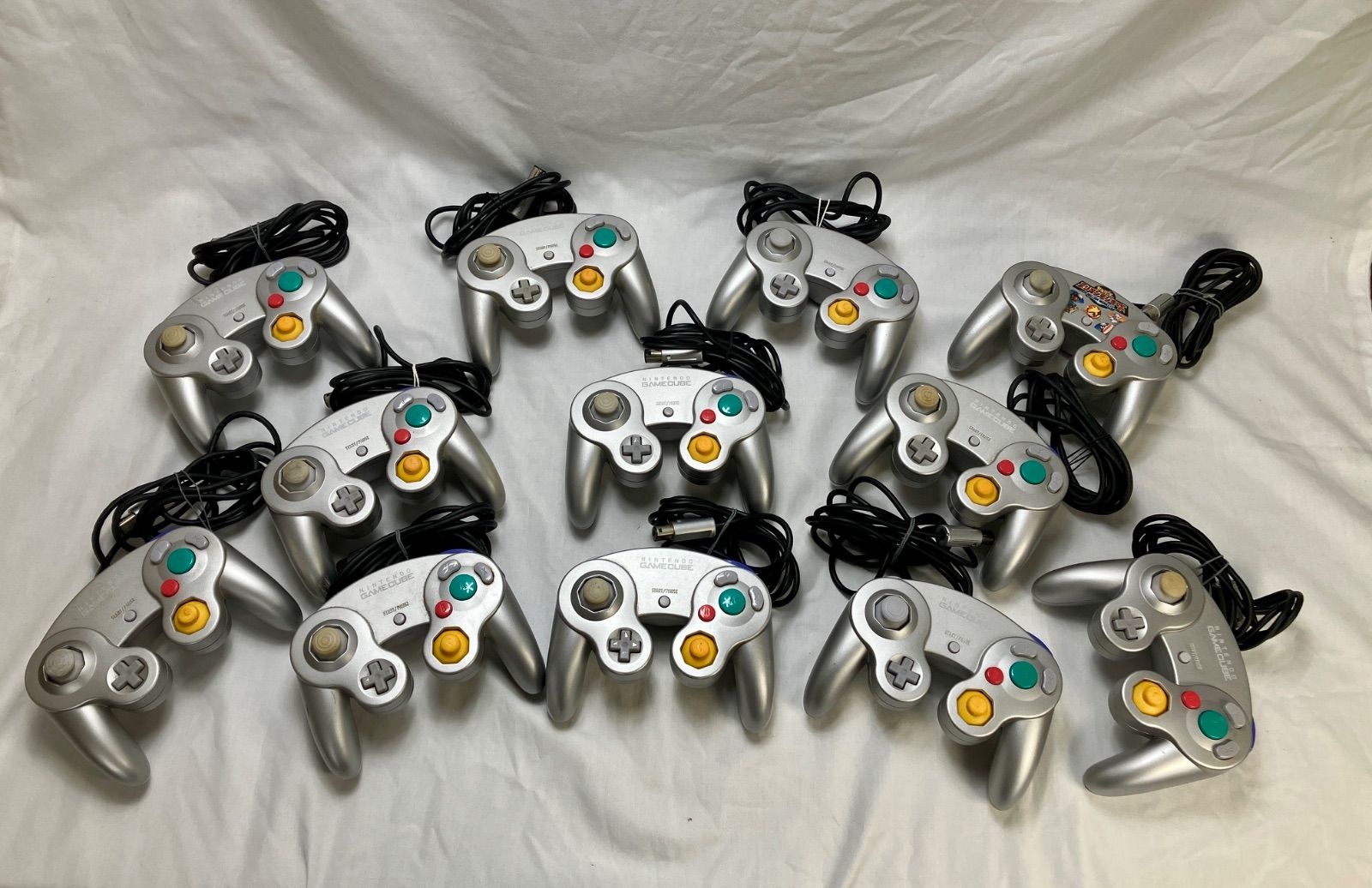 質Banana 動作 品 任天堂 ゲームキューブコントローラー DOL-003 純正 GCコン シルバー 12個