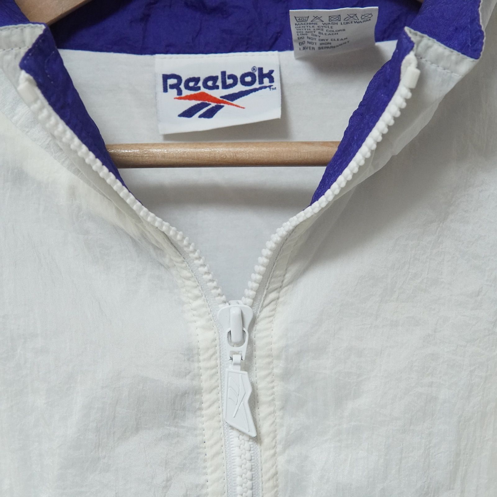 リーボック ナイロンジャケット L ホワイト 90s Reebok ヴィンテージ 