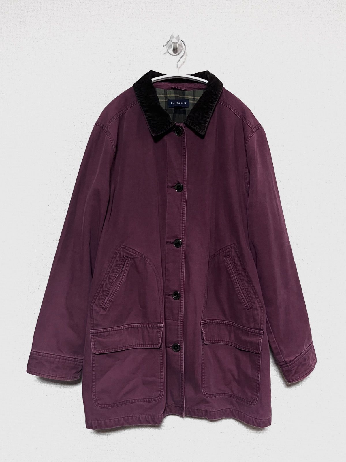 LANDS'END ランズエンド ハンティングジャケット 襟元 袖コーデュロイ. 楽天市場】古着 ランズエンド LANDS' END ダック ハンティング