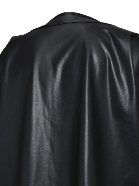 BREATH / faux leather bh baseball shirt