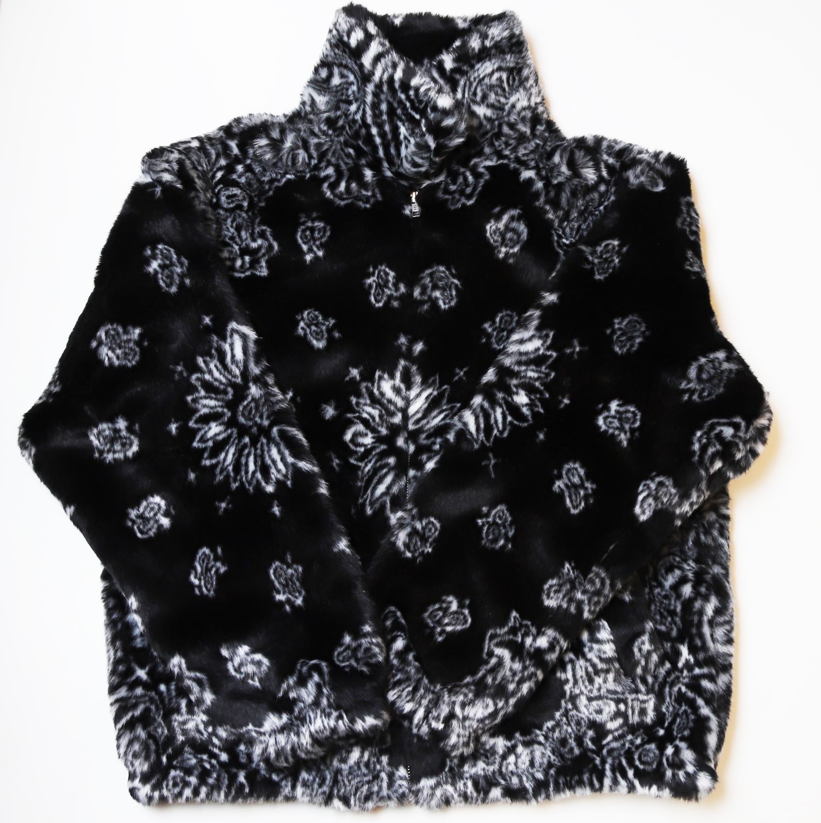 未使用】Supreme Bandana Faux Fur Bomber Jacket ブラック サイズM