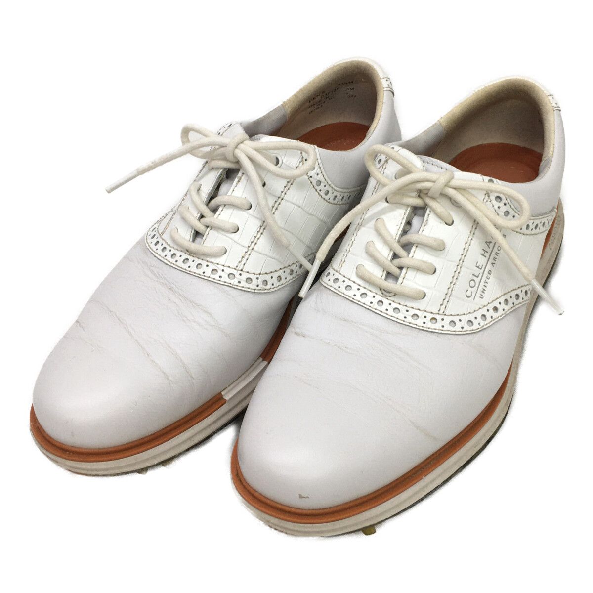 コールハーン COLE HAAN ゴルフシューズ 7 1|2M 25cm ホワイト UNITED ARROWS GRAND360 シンプル C37126