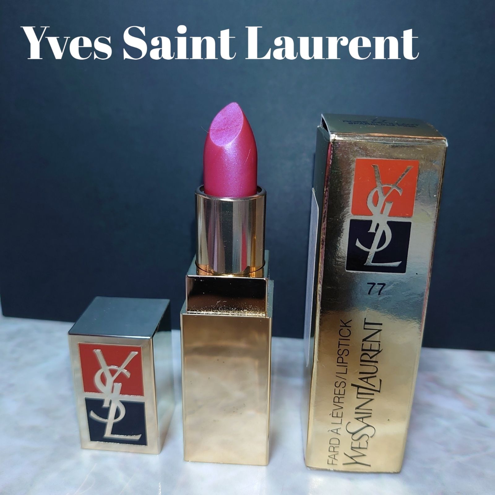 Yves Saint Laurent タオルシーツ2P ピンク・ブルー YSL イヴ・サン