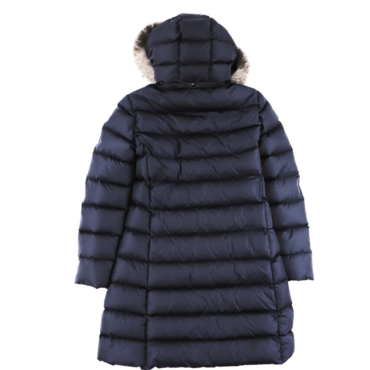 美品 モンクレール ABELLE ファー付きダウンコート キッズ ネイビー 14A/164cm レディース可 ダウンジャケット MONCLER -  メルカリ