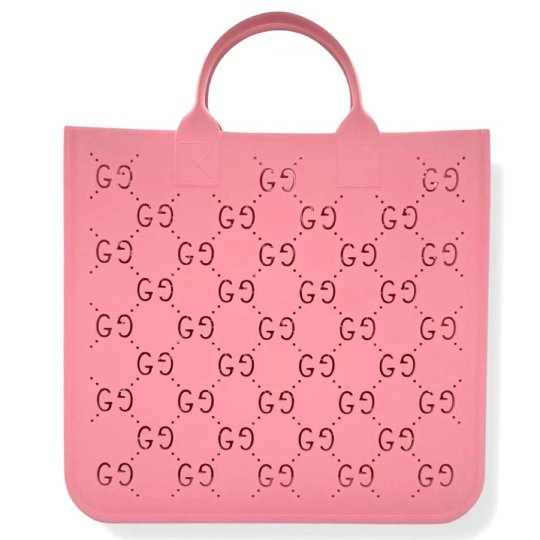 使用わずか グッチ チルドレンズ トートバッグ ハンドバッグ ピンク 3813