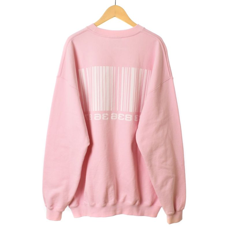 ヴェトモン ベトモン VETEMENTS 22SS BIG BARCODE SWEATSHIRT ビッグ