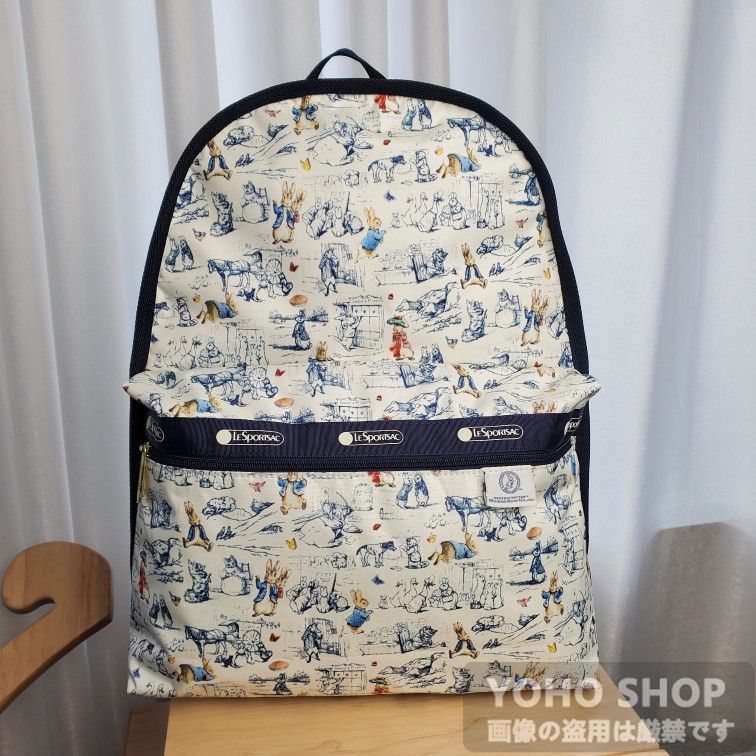 大好評！レスポートサック バックパック リュック 大容量 ピーターラビット ホワイト LeSportsac 7812