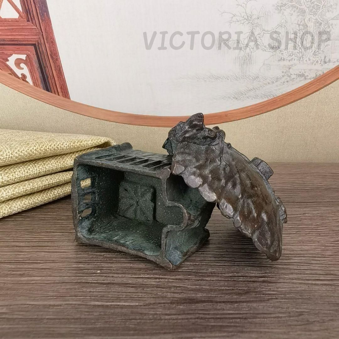 銅製 狐香炉 茶台薫香炉 香道具 工芸品 置物 銅製 狐香炉 茶台薫香炉 香道具 工芸品 置物