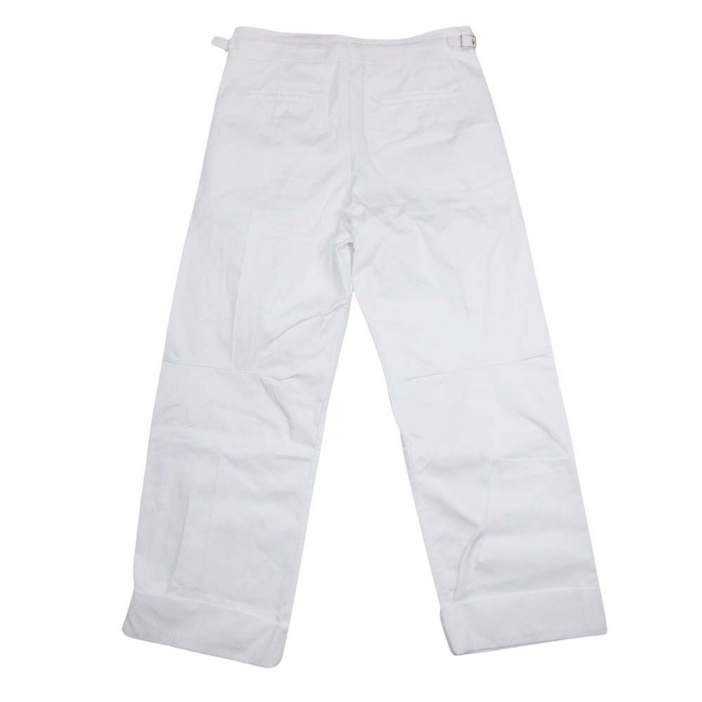 19aw RAF SIMONS ラフシモンズ Wide fit pants with knee patches ワイド フィット パンツ コットン 48 白 メンズ 古着