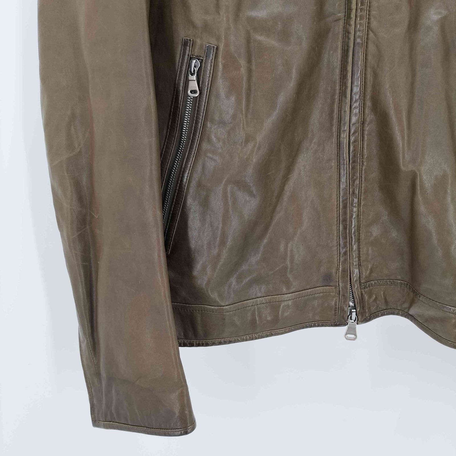 ボスヒューゴボス BOSS HUGO BOSS ラムレザー シングル