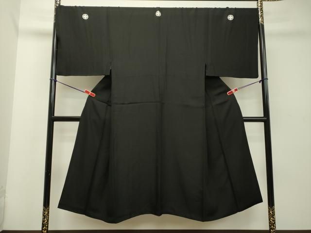 平和屋着物○男性 黒紋付 正絹 逸品 DAAT1171tw - メルカリ