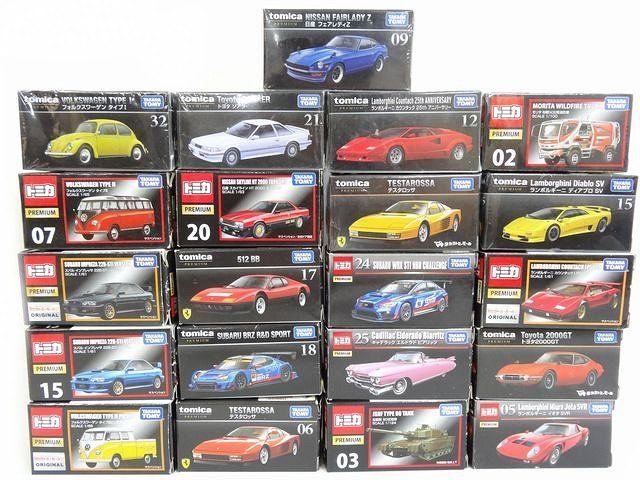 未開封品あり トミカ プレミアム 24個まとめ売り トヨタ スバル 日産 ランボルギーニ フェラーリ フォルクスワーゲン キャデラック □