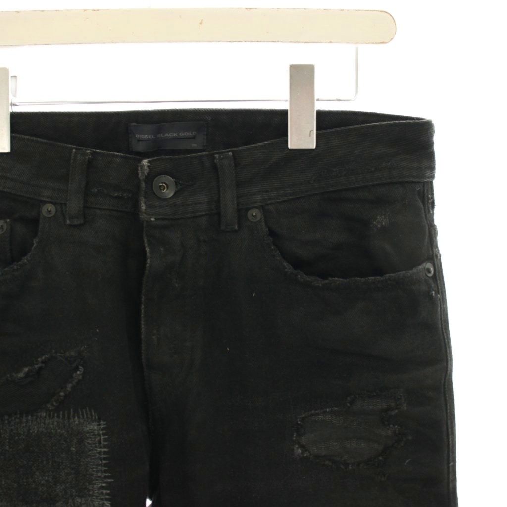 美品⭐️DIESELブラックゴールド　ストレート デニム　USED加工 28インチ ディーゼルブラックゴールド DIESEL BLACK GOLD デニムパンツ