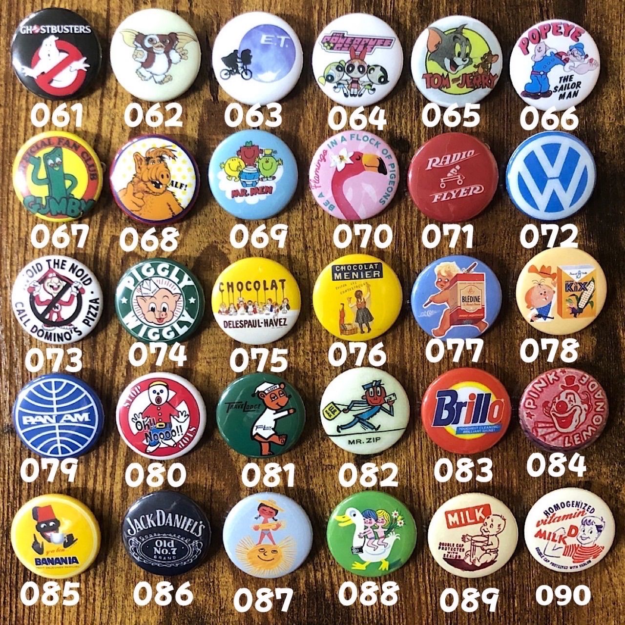 缶バッジ】4種セット マクドナルド アドバタイジング アメリカン雑貨