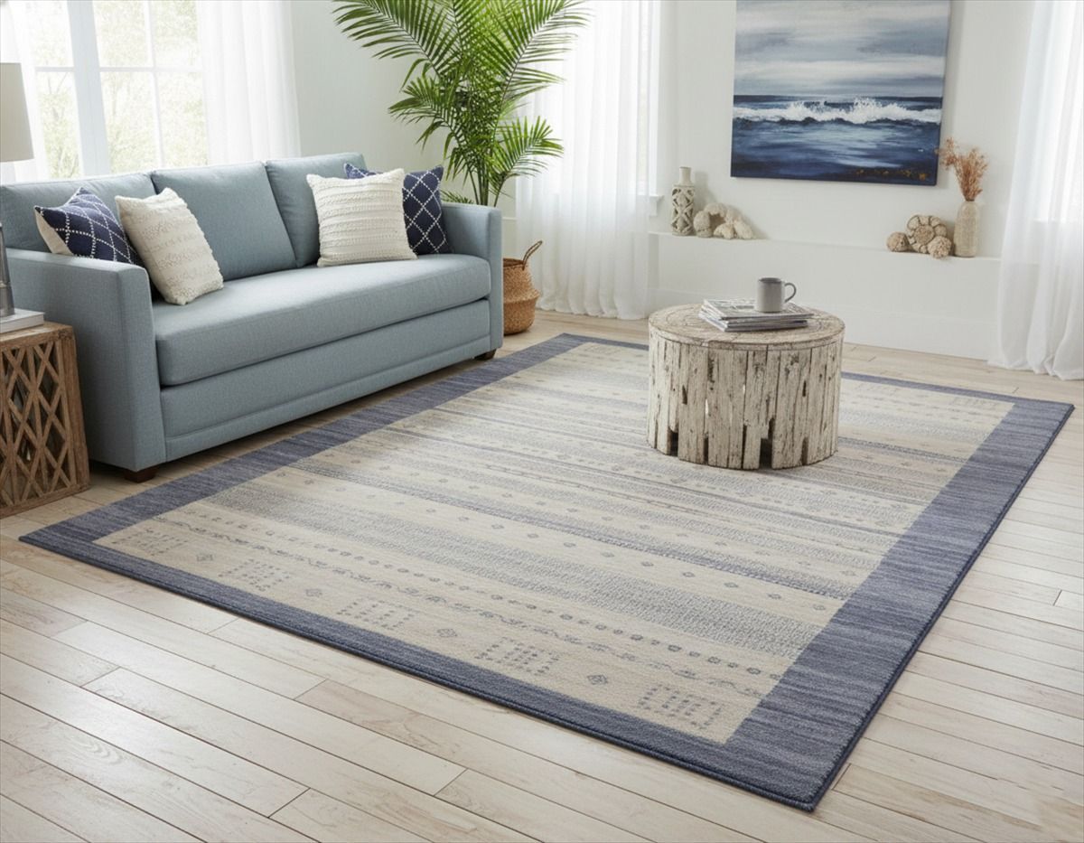 近日入荷 ガゼニラハット ウール ラグ 200x147㎝ P-SP12 アイボリー SilverGray