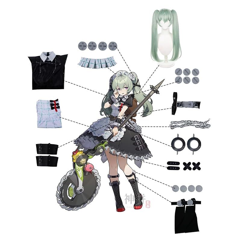 神併 カリン ウィクス コスプレ ウィッグ付き メイド ゼンゼロ コスプレ衣装 大人用 仮装 文化祭 イベント コスチューム ステージ服 Corin Wickes cosplay カリン ウィクス ウィッグ付き XS WWW_IBETON_RU