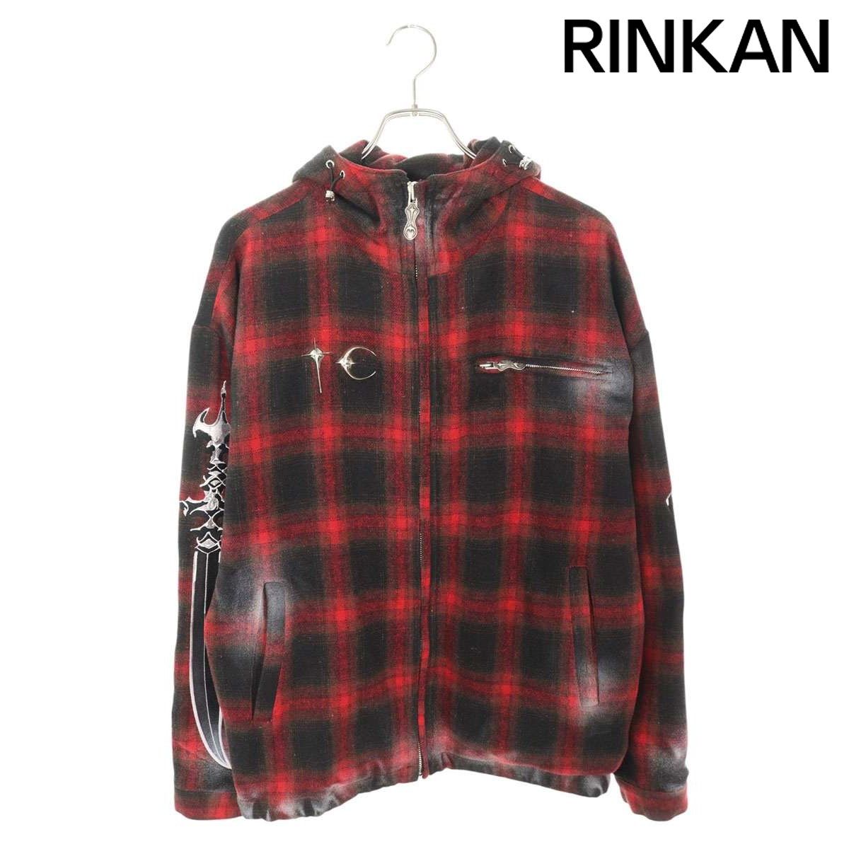 サグクラブ  TC24JK2301 ARAB SWORD FLANNEL ZIP-UP ソードプリントフランネルチェックフードブルゾン メンズ 2