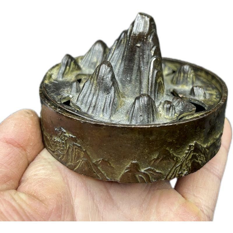 銅細工 透かし彫り薫製香炉 亀薫製香炉 工芸品 美術品 置物 香炉 茶道薫香炉 香道具 工芸品 置物 - メルカリ