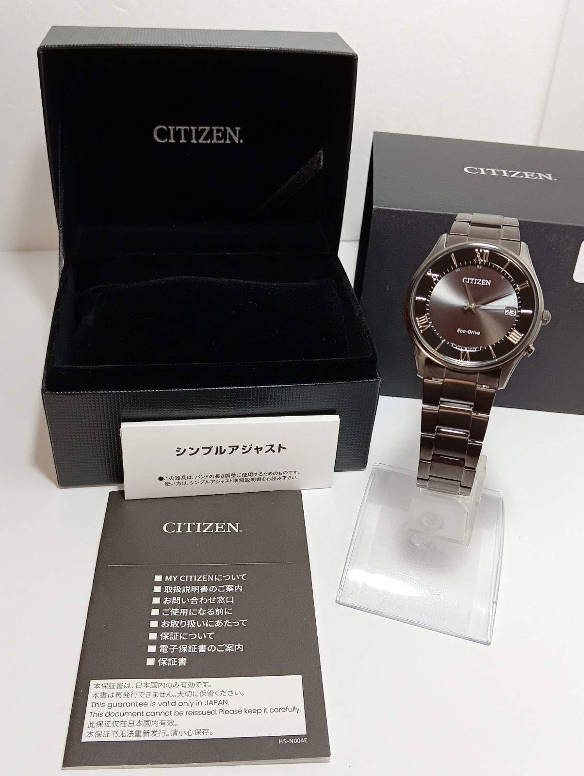 CITIZEN シチズン AS1064-53E 電波時計 オールブラック NIGHT COLOUR