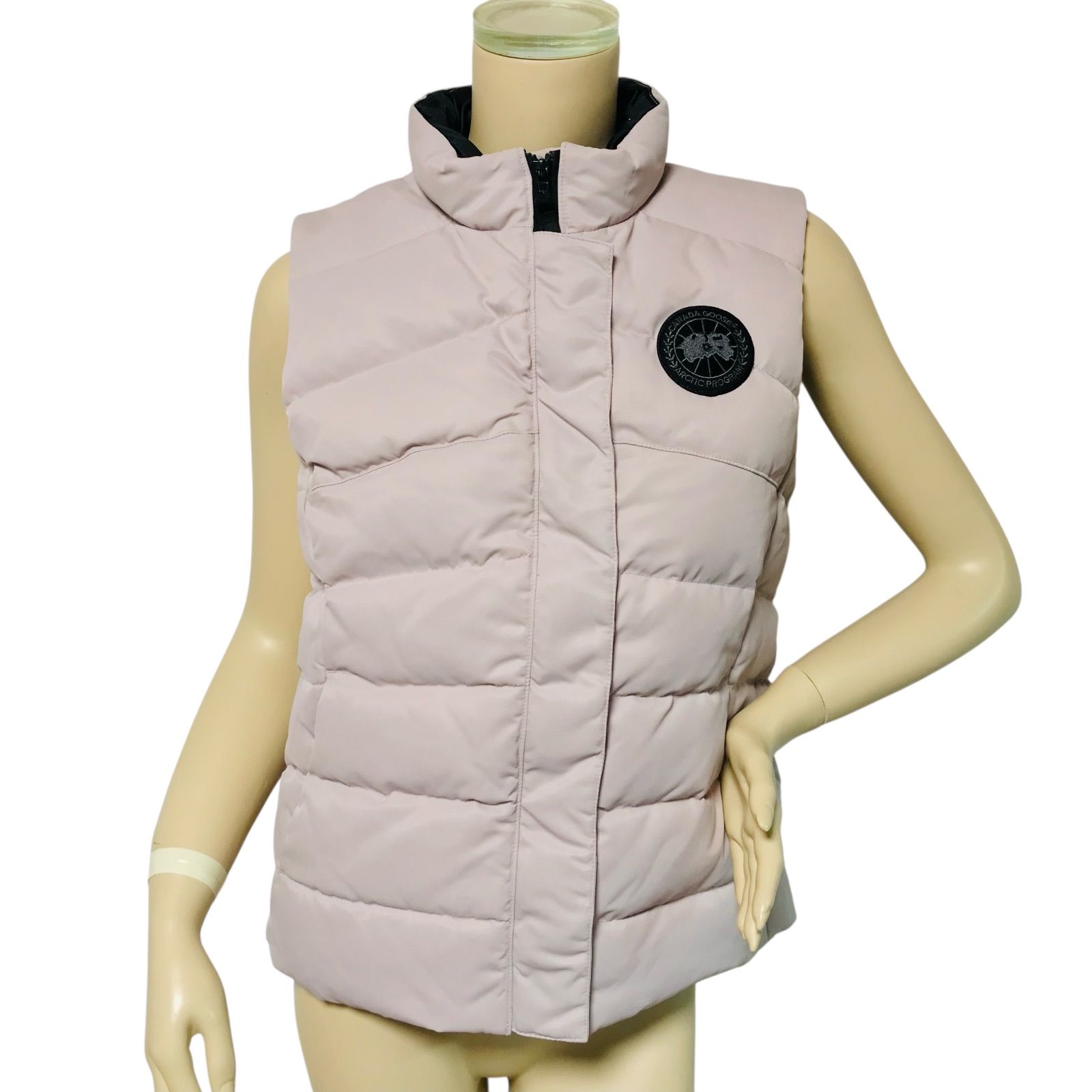 CANADA GOOSE カナダグース STYLE VEST ブラックレーベル レディース ブランドアイコンワッペン付き フルジップ スナップボタン比翼仕立て フィッシュテール ダウンベスト S レディースダウンジャケット カジュアル 秋冬物