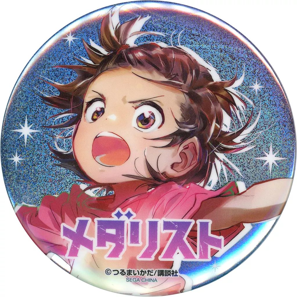 中古】バッジ・ビンズ 結束いのり(A/口開き/横顔) キラキラ缶バッジ