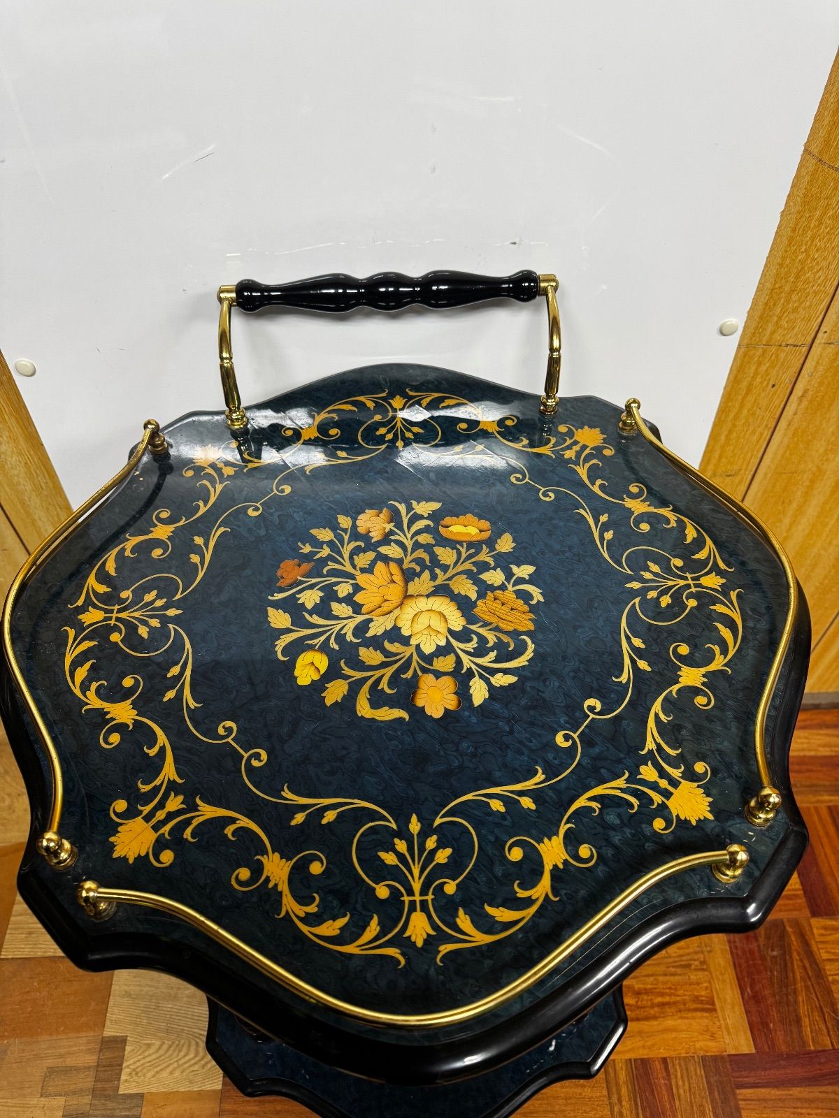 アンティーク イタリア製 象嵌細工 キッチンワゴン - メルカリ