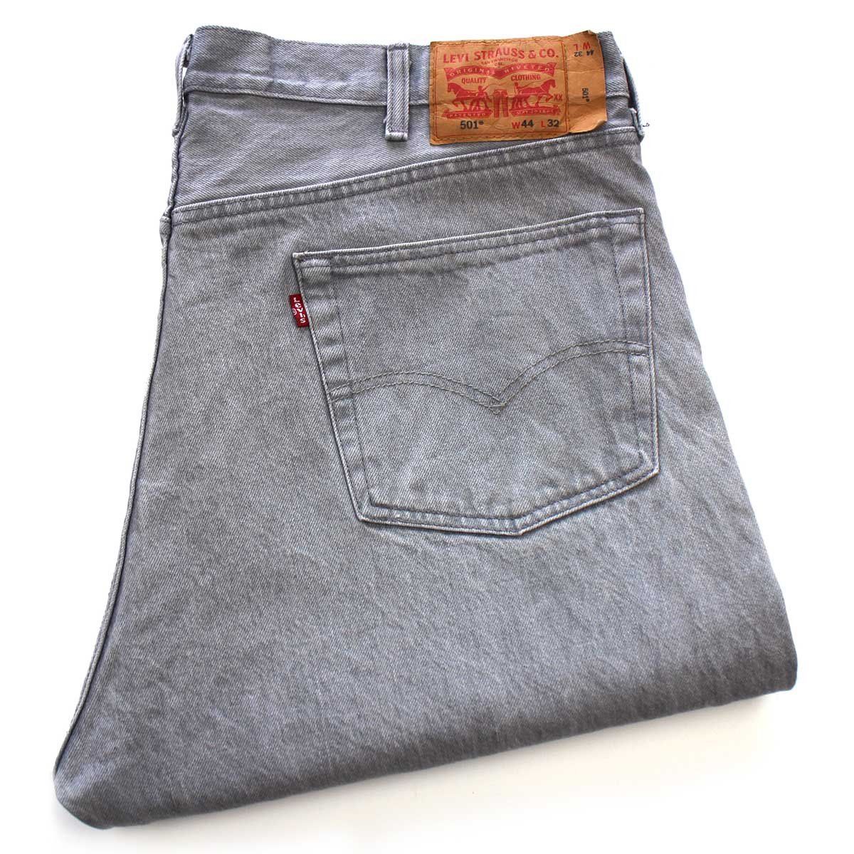 Levi'sリーバイス 501 先染め グレー デニムパンツ W44 L32☆SDP4226