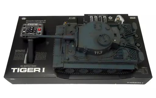 ラジコン　1/24 ドイツ重戦車 タイガーI 初期型(ジャーマングレー) 「RCバトルタンクシリーズ」 27.145MHz仕様(バンド4) [BT-5] Amazon | 1/24 RCバトルタンク タイガーI (ジャーマングレー