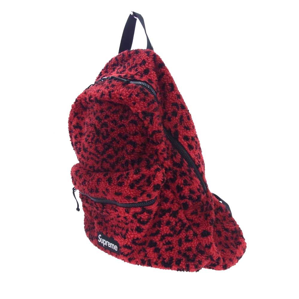 Supreme 17aw Leopard Fleece Backpack Leopard Bag Supreme Leopard