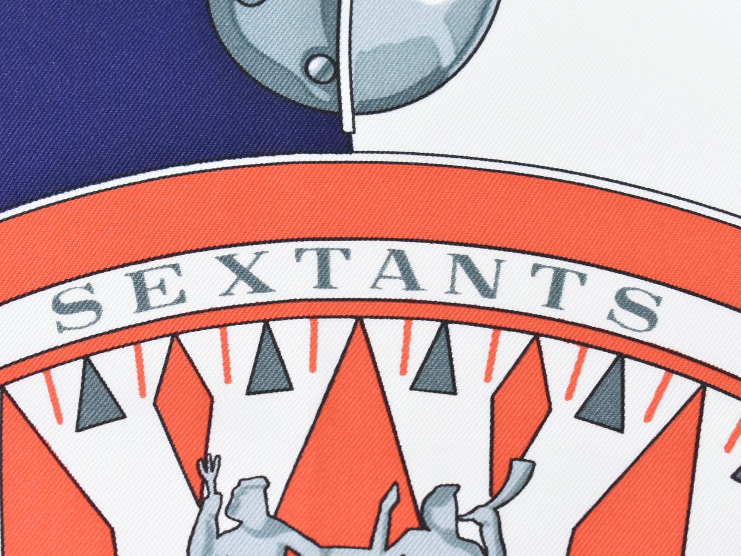 本物 エルメス HERMES スカーフカレ カレ90 SEXTANTS 六分儀 ショール