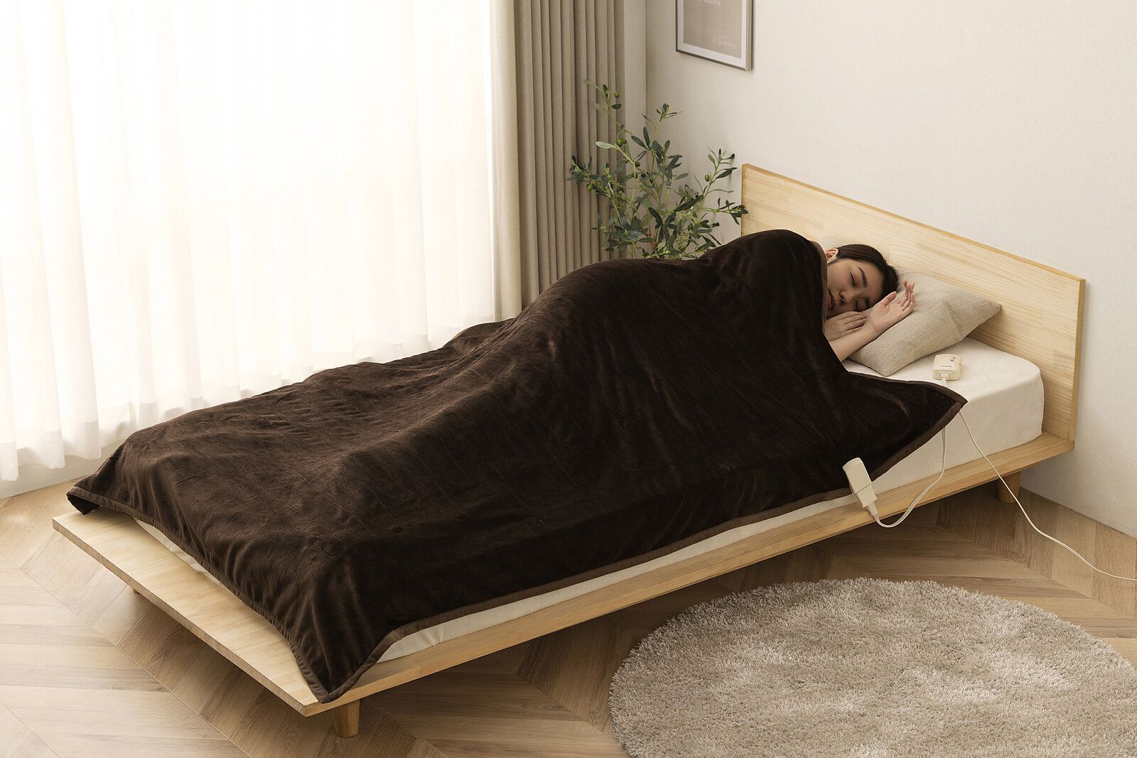 電気 かけ しき 毛布 アイリスオーヤマ 電気毛布 節電 色 ダークブラウンのみ かけしき兼用フランネル生地